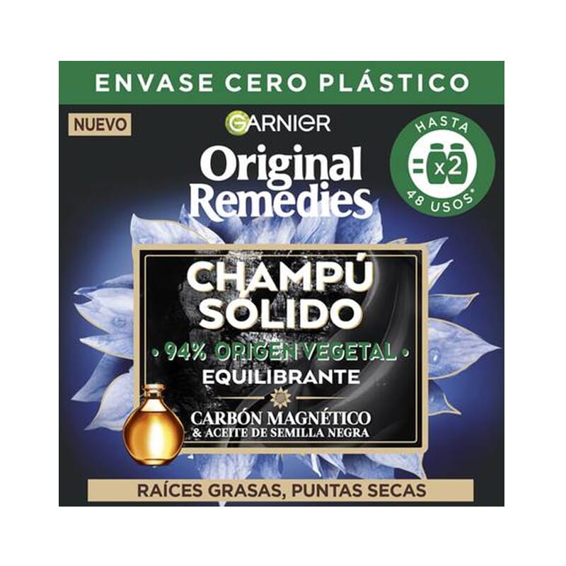 Original Remedies Carbón Magnético Champú Sólido Equilibrante 60g