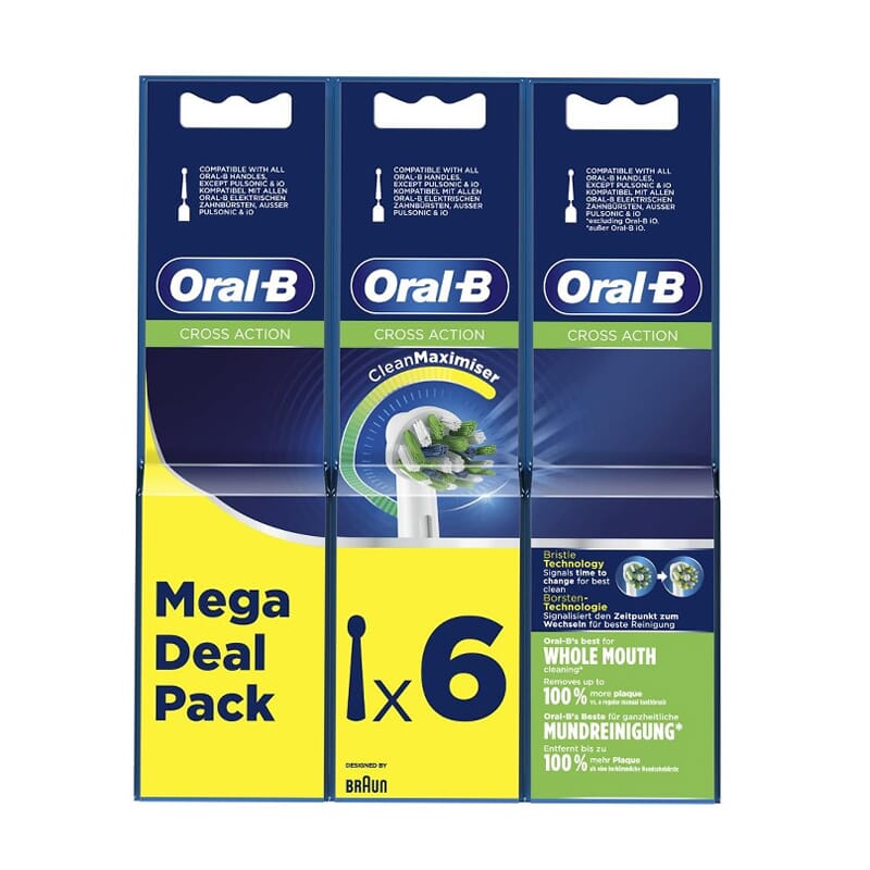 Oral-B Recambio Cepillo Recargable Crossaction 6 Uds