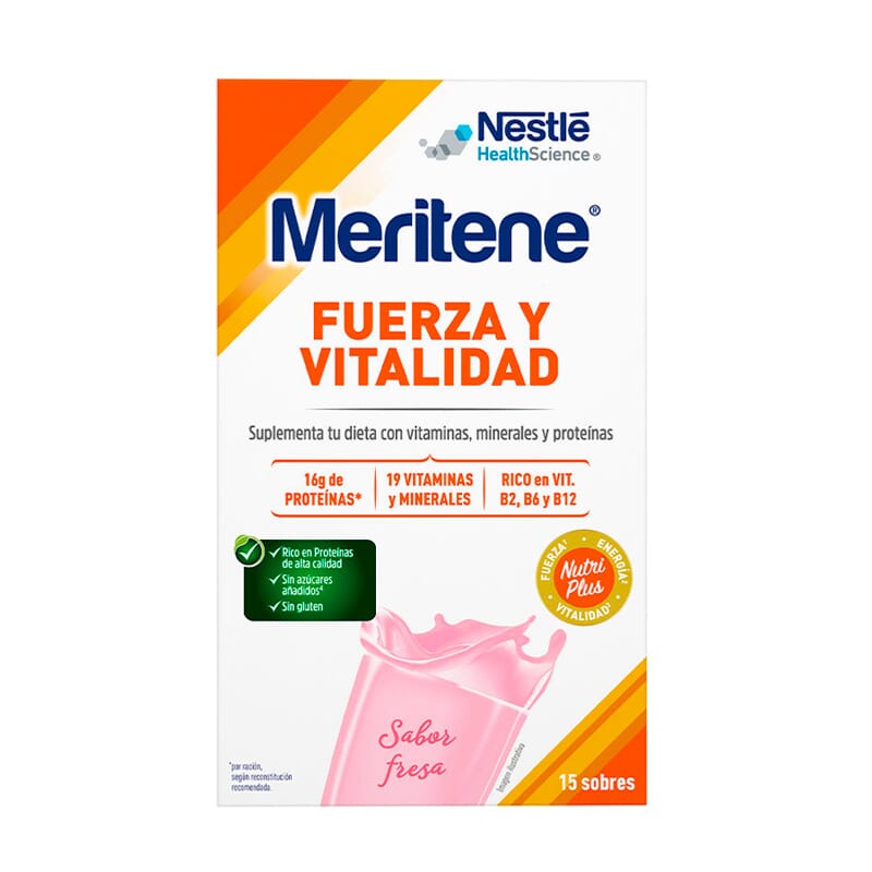 Meritene Batidos Sabor Fresa 15 Sobres 30g