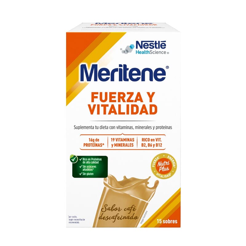 Meritene Batidos Sabor Café Descafeinado 15 Sobres 30g