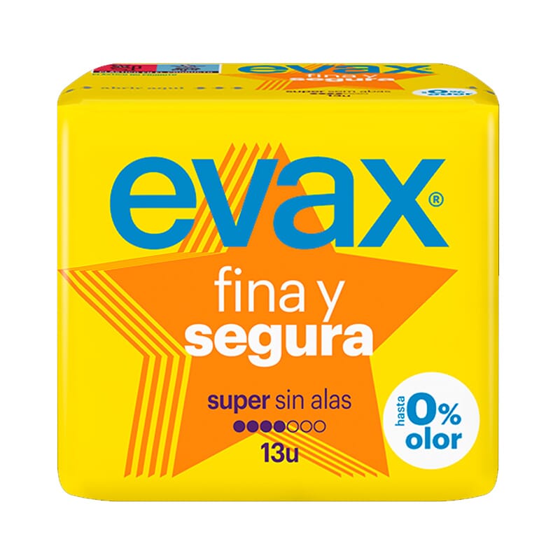 Evax Fina Y Segura Super Sin Alas 13 Uds