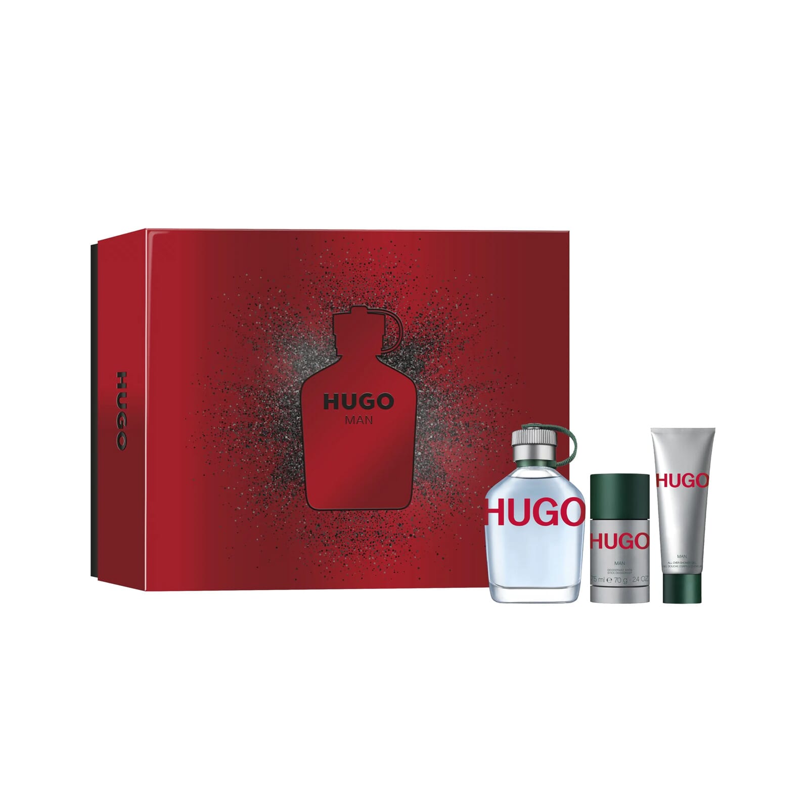 Hugo Man EDT 125 ml + Desodorante 75 ml + Gel Ducha 50 ml Lote