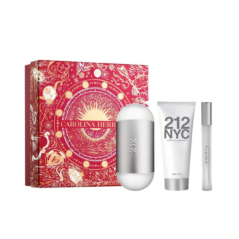 212 EDT 100 ml + Body Lotion 100 ml + EDT 10 ml Lote