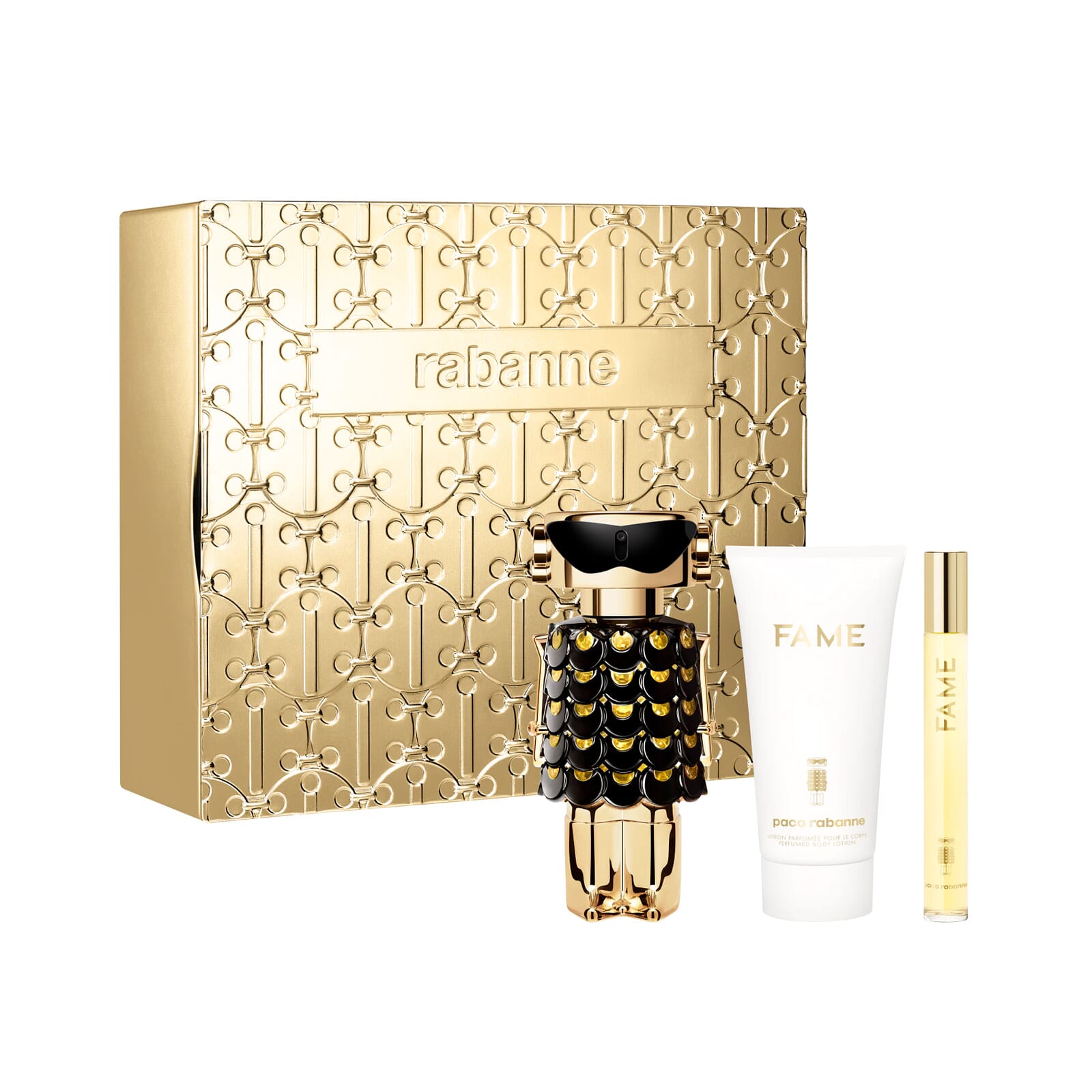 Fame EDP 80 ml + EDP 10 ml + Loción Corporal 75 ml Lote