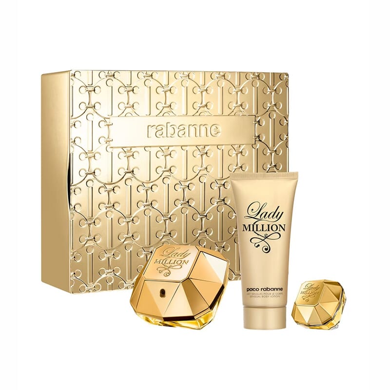 Lady Million EDP 80 ml + EDP 5 ml + Loción Corporal 100 ml Lote