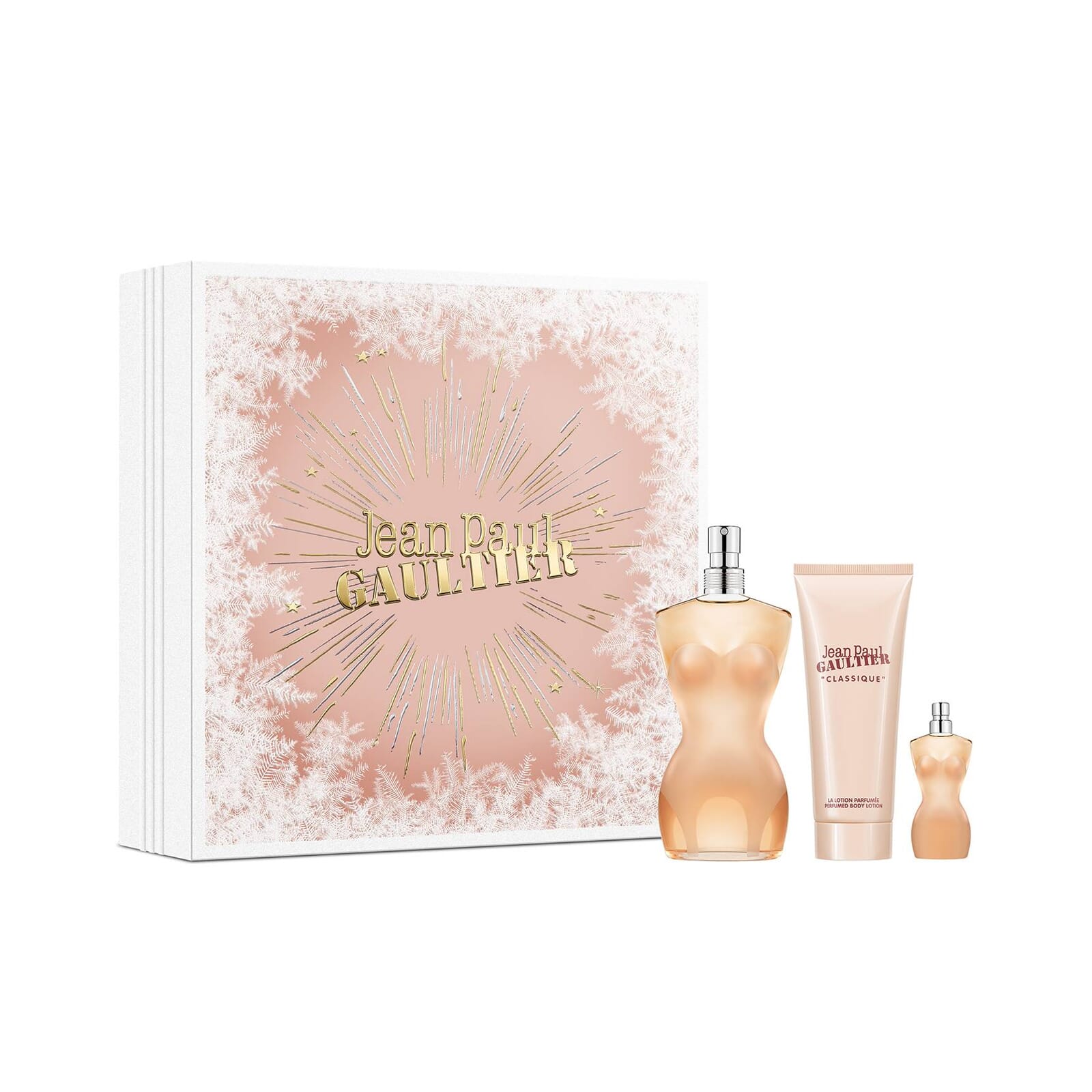 Classique Set EDT 100 ml + EDT 6 ml + Loción Corporal 75 ml