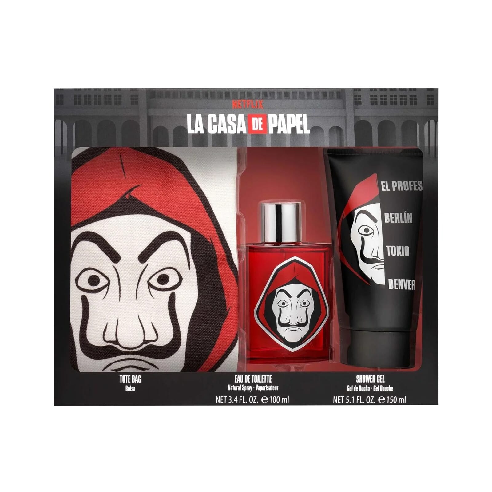 La Casa De Papel EDT 100 ml + Shower Gel 150 ml + Bolsa Lote