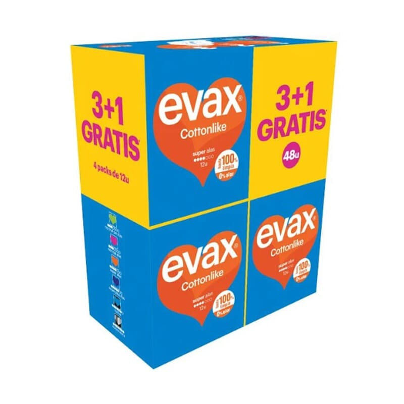 Evax Cottonlike Alas Super Pack 4 Uds 12 Uds