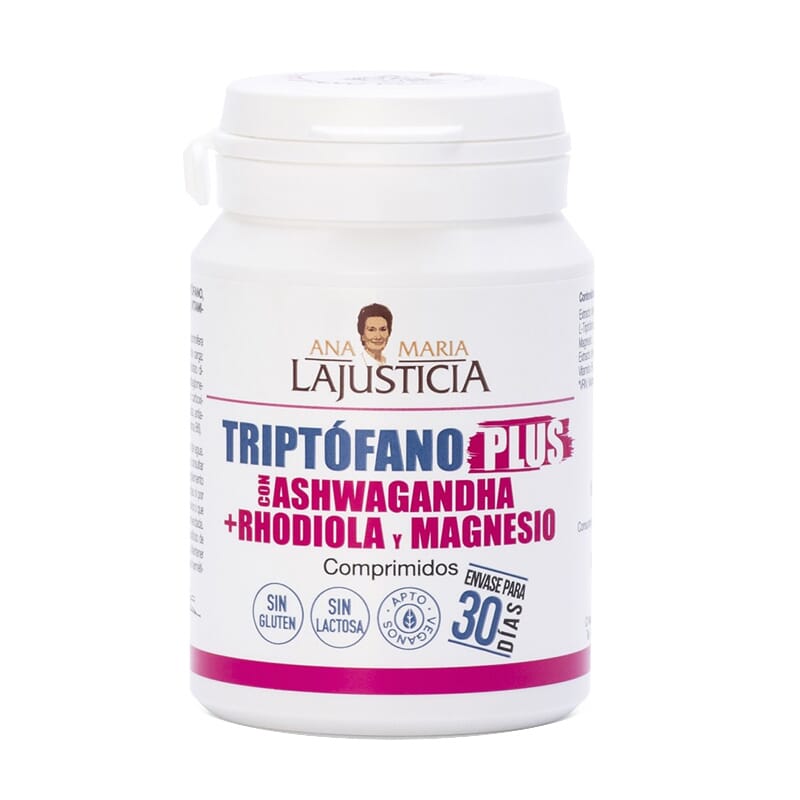 Triptófano Plus Con Ashwagandha Rhodiola Magnesio 60 Tabs