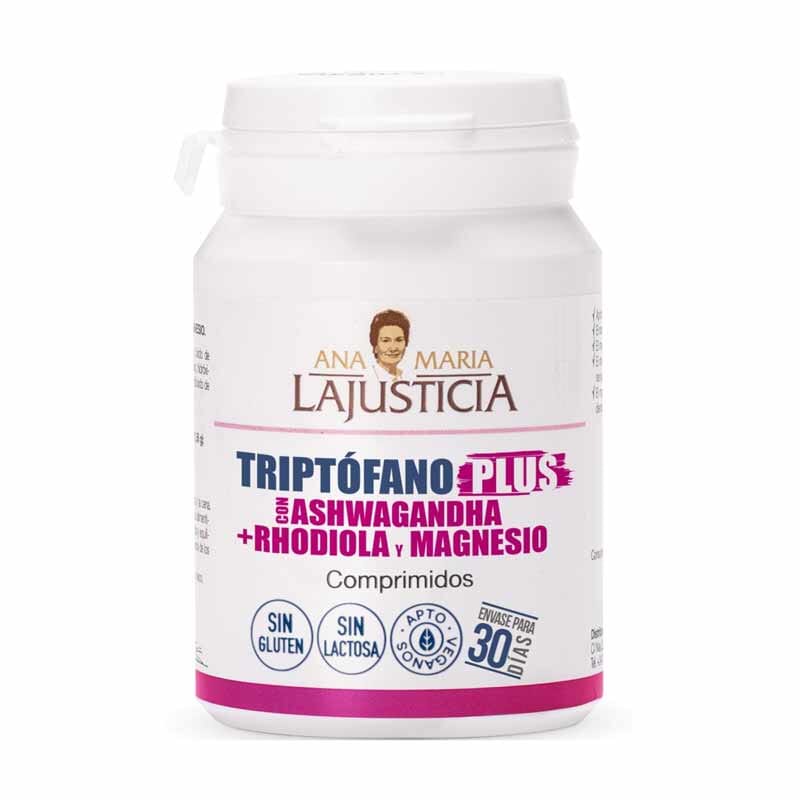 Triptófano Plus Con Ashwagandha Rhodiola Magnesio 60 Tabs