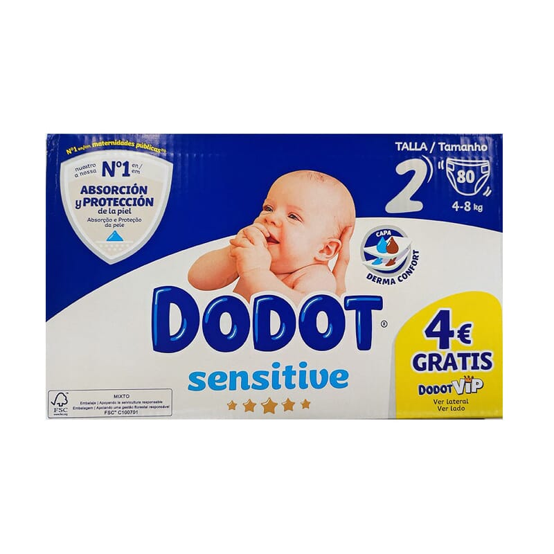 Dodot Sensitive T-2 80 Uds