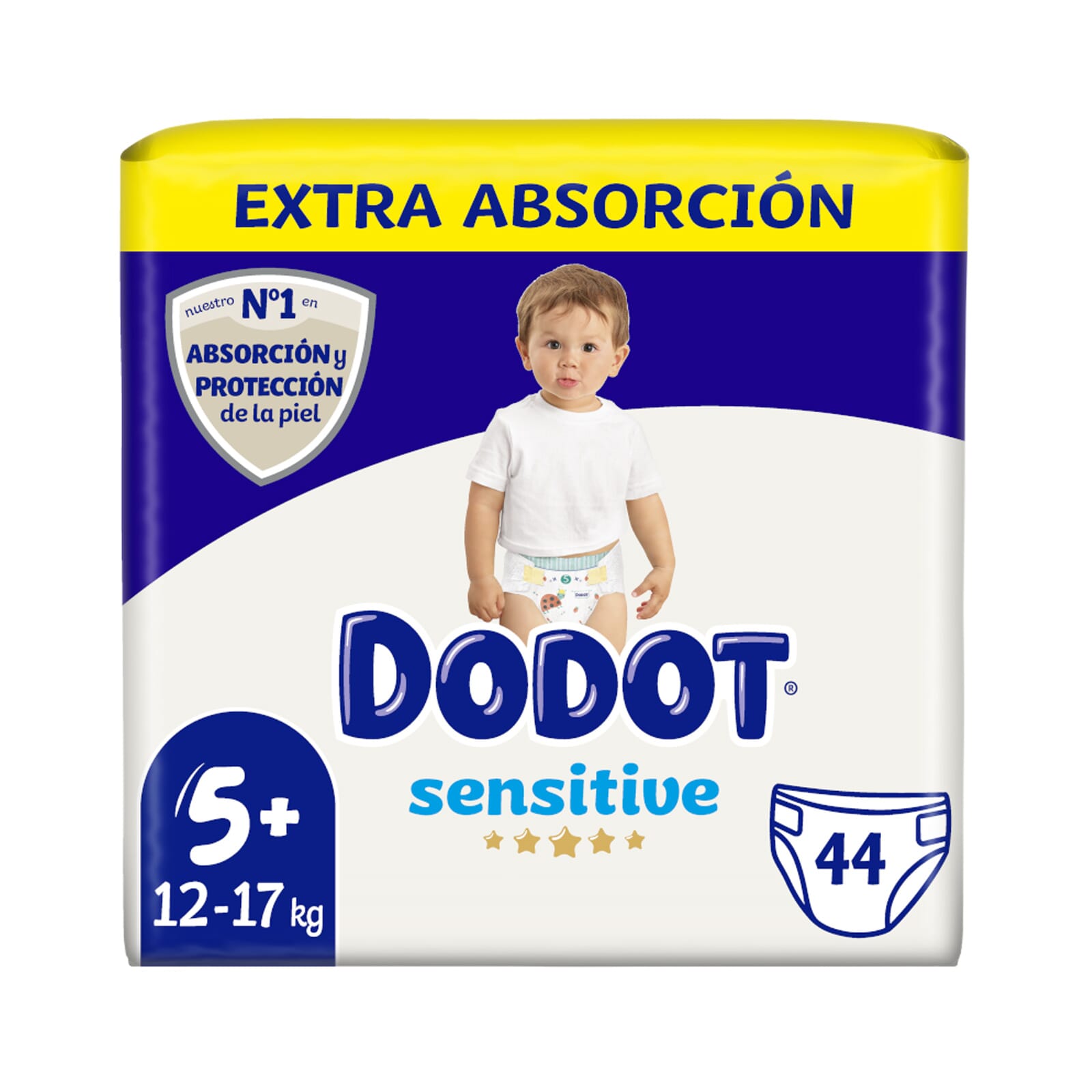 Dodot Sensitive Extra Absorción T-5 44 Uds