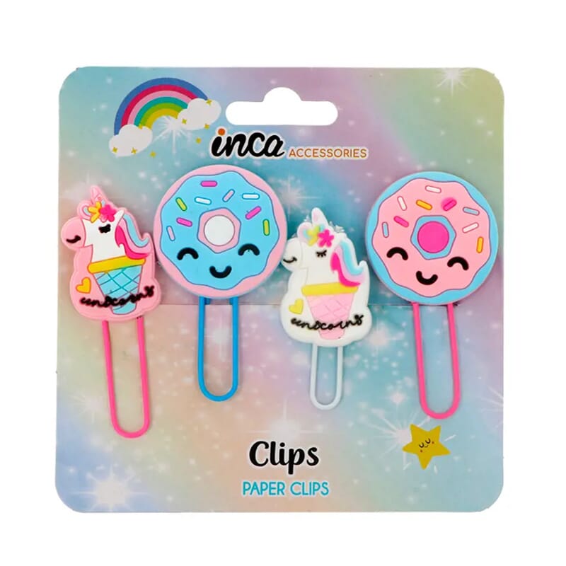 Set Ganchos Unicórnios E Donuts 4 Unds