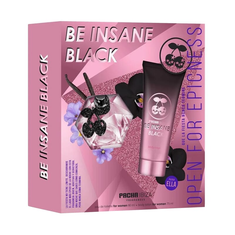 Pacha Ibiza Be Insane Black EDT 80 ml + Loción Hidratante 75 ml Lote