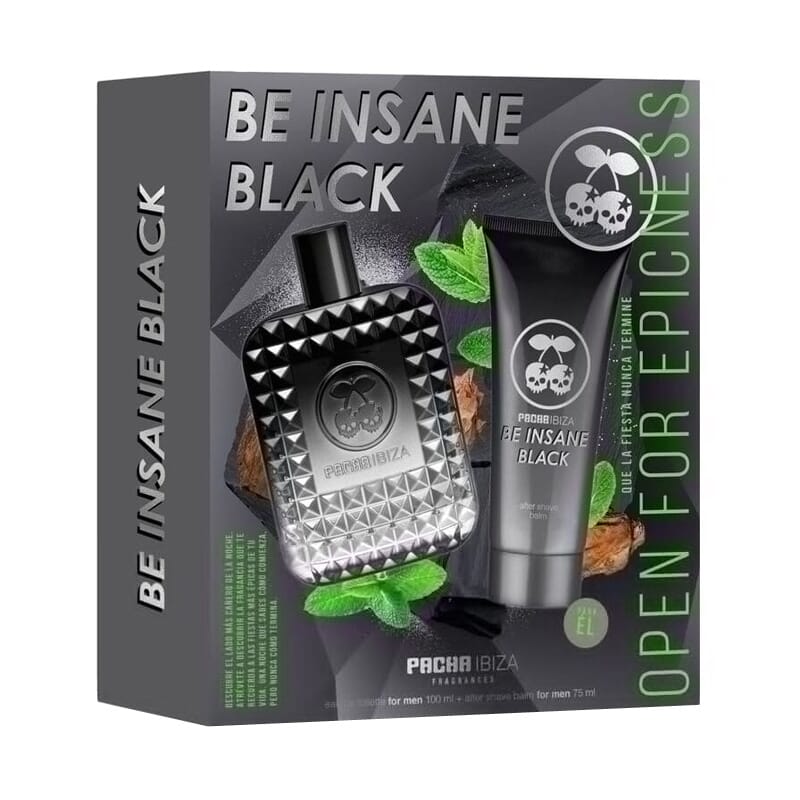 Pacha Ibiza Be Insane Black Him EDT 100 ml + After Shave 75 ml Lote