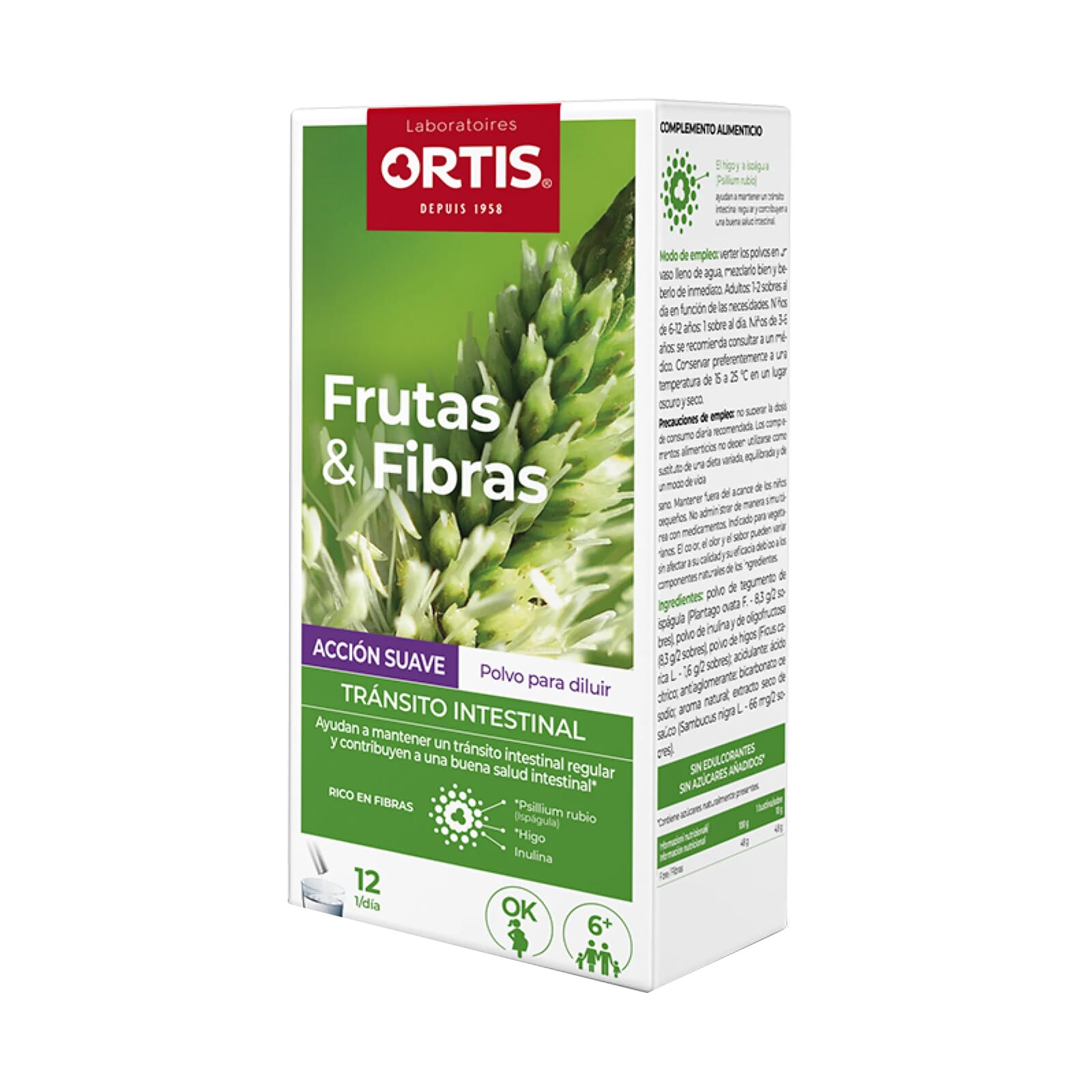 Frutas Fibras Acción Suave 12 Sobres