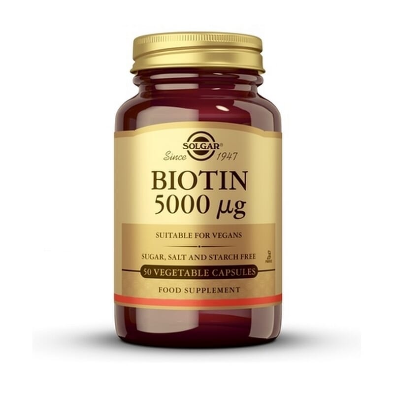 Biotin 5000 mcg 100 Caps de Solgar