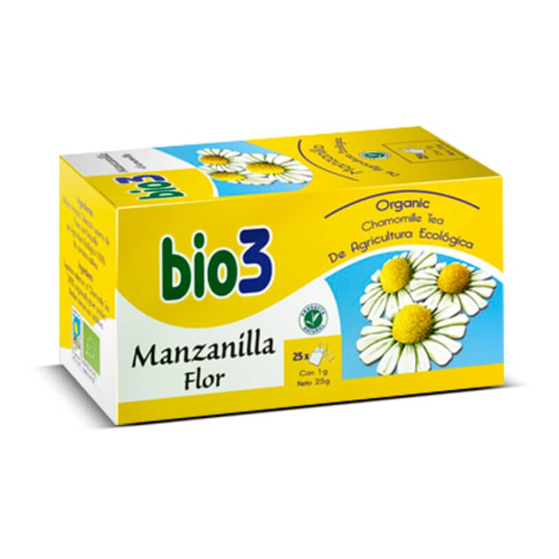 BIO3 MANZANILLA FLOR ECOLOGICO 25 Infusiones de 1g