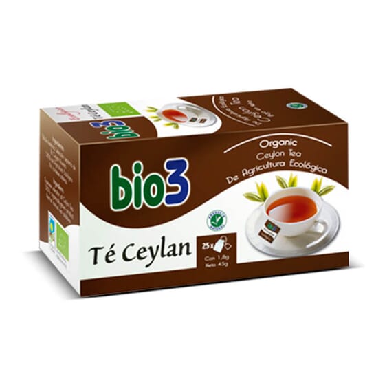 Bio3 Thé Ceylan Biologique 25 Sachets De 1,8 G - Bio3 | Nutritienda