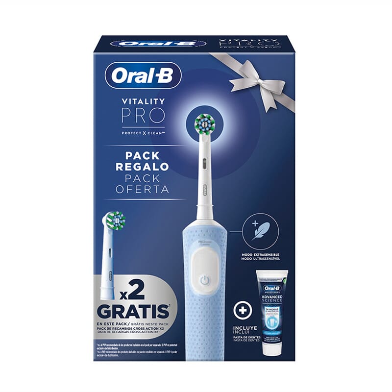 Oral-B Vitality Pro Protect Cepillo + 2 Recambios + Dentífrico