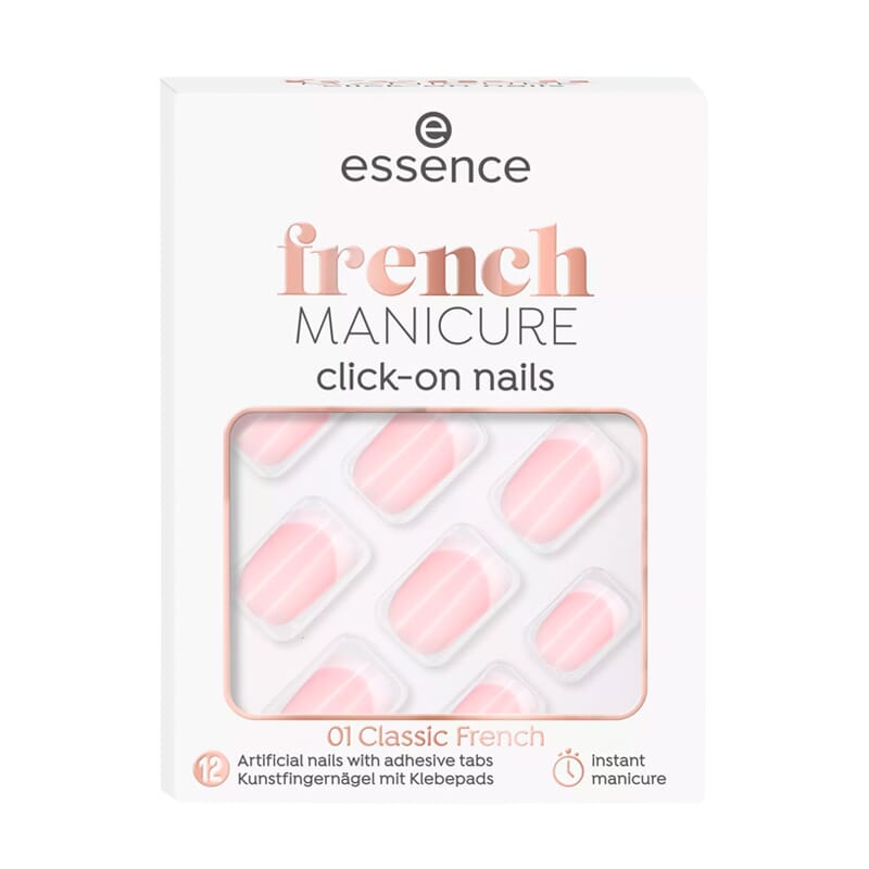 French Manicure Click-On Nails #01 Classic French