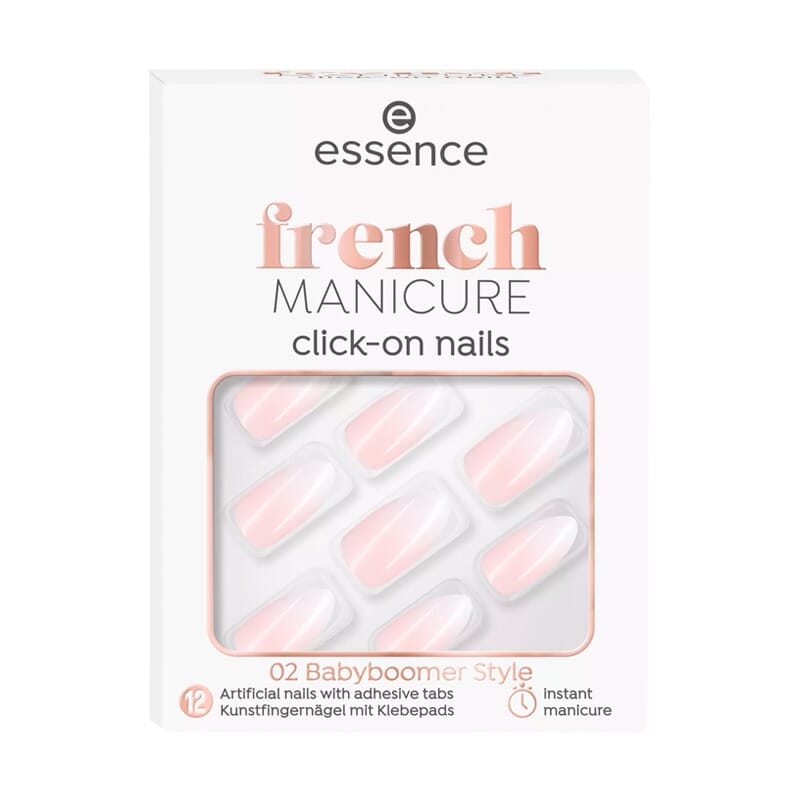 French Manicure Click-On Nails #02 Babyboomer Style