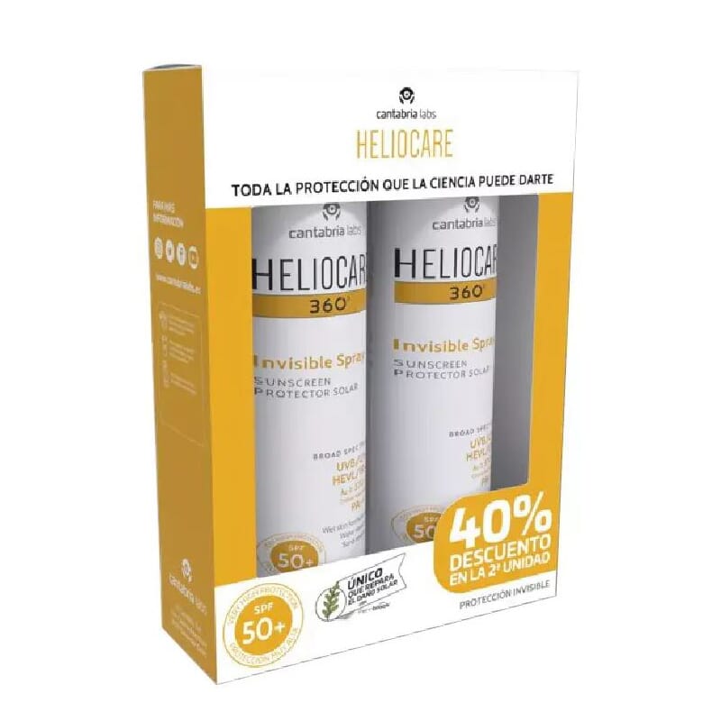 Heliocare 360 Spray Invisible SPF50+ Duplo 2 St 200 ml