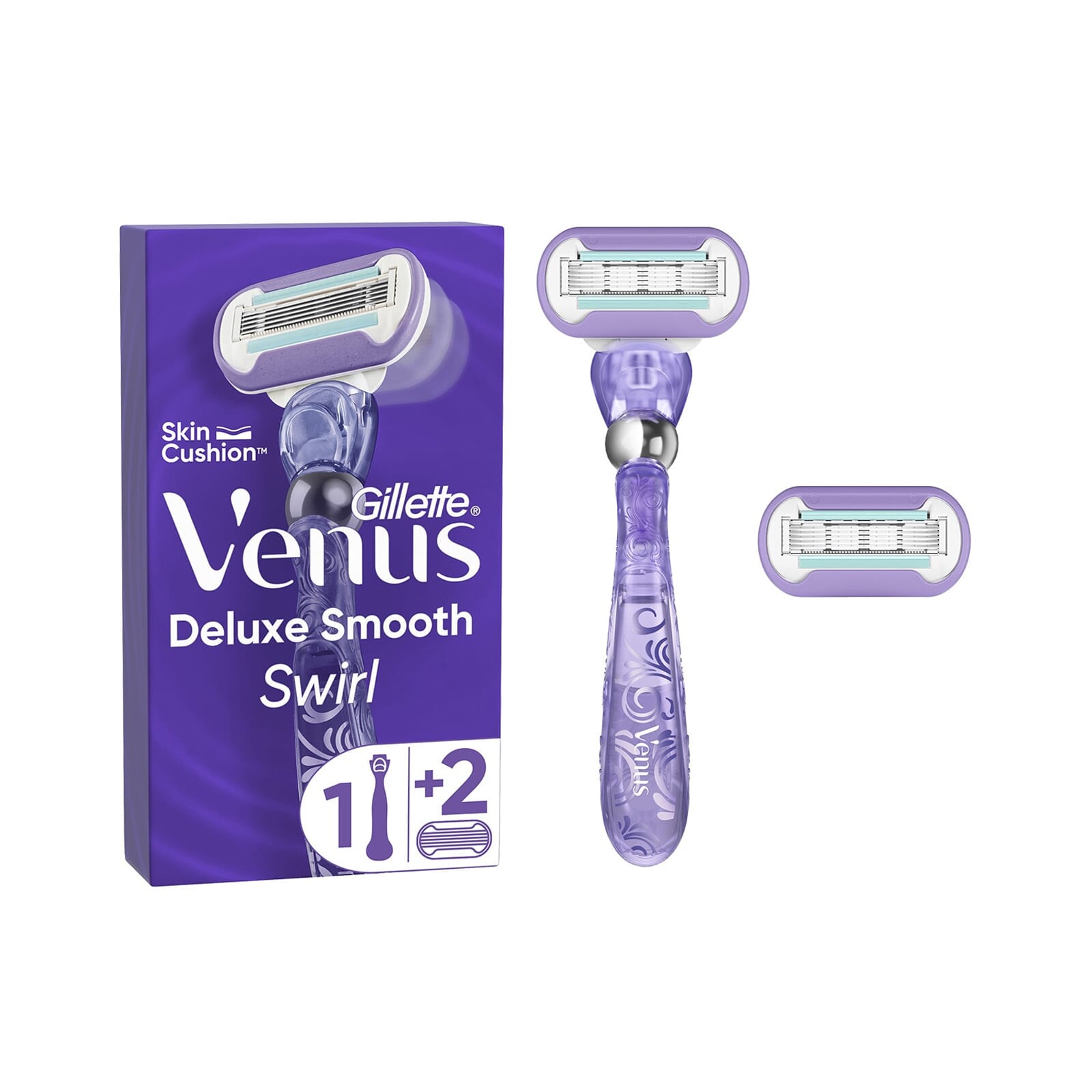 Deluxe Smooth Swirl Rasierer + 2 Ersatzteile