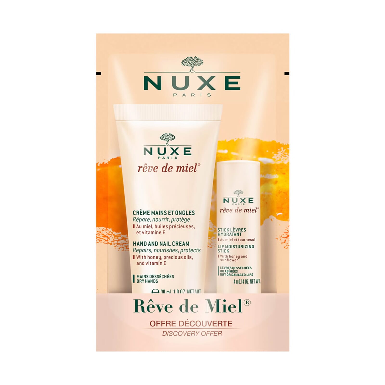 Nuxe Reve De Miel Crema Manos 30 ml + Stick Labial