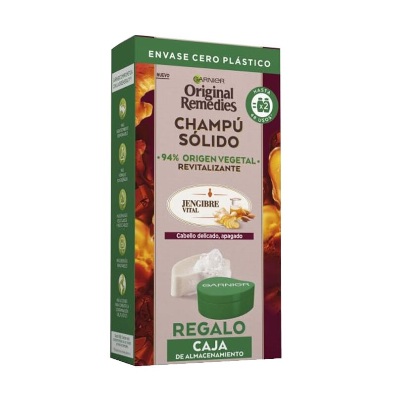 Original Remedies Zenzero Vital Shampoo Solido + Scatola Regalo