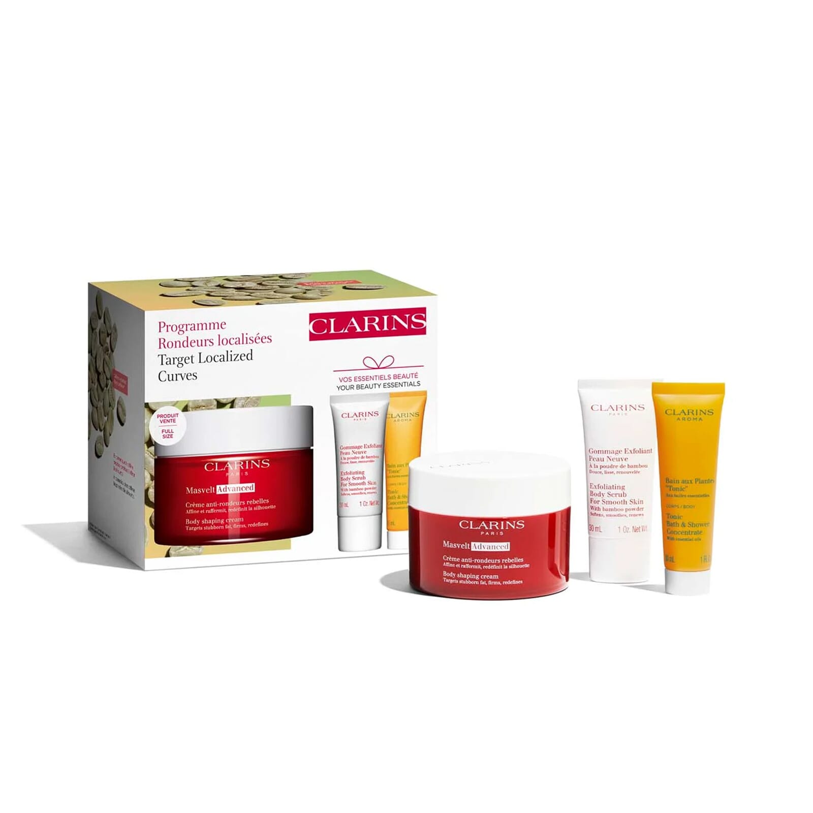 Masvelt Advanced Cream 200 ml + Body Scrub + Tonic Concentrate