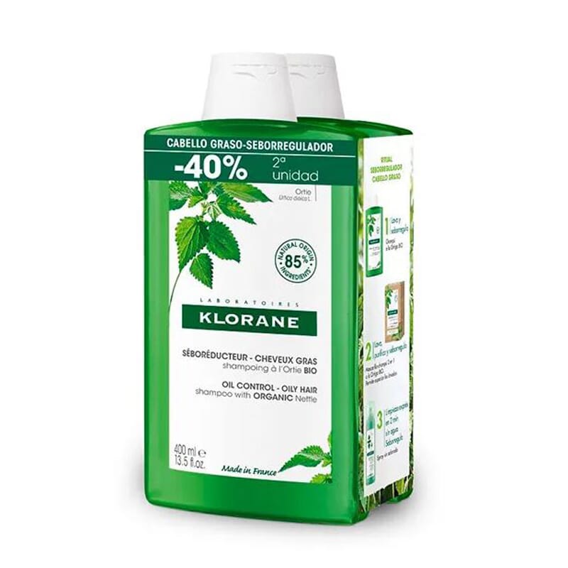 Shampoo Seborreducerende Met Brandnetel Dubbel 2 Ud 400 ml