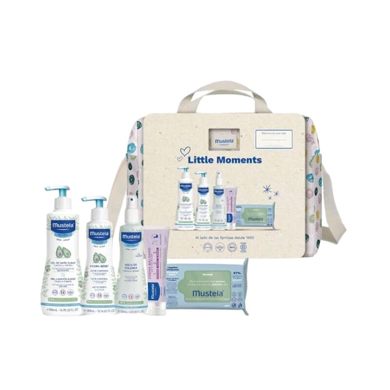 Bolso Little Moments Lunares 5 Piezas Leche Corporal 300 ml