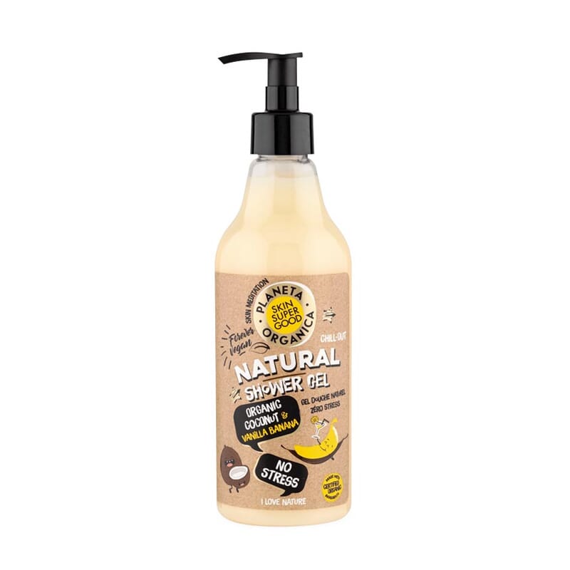 Gel De Ducha Natural No Stress Coco Orgánico Vainilla y Banana 250 ml