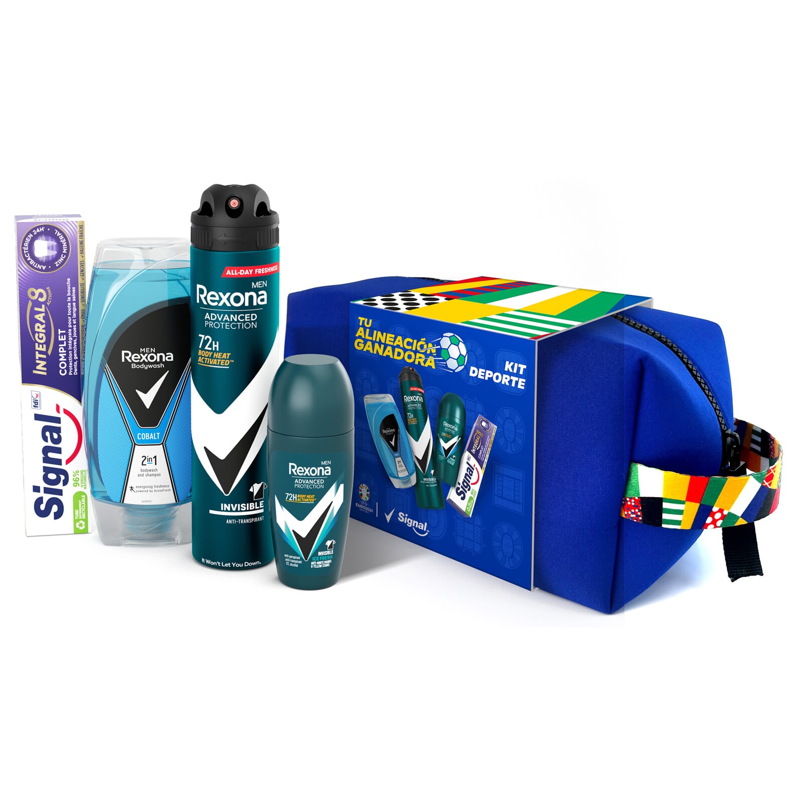 Kit Deporte UEFA EURO 2024 Rexona y Signal 5 Piezas