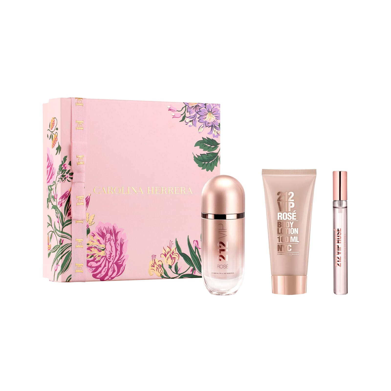 212 VIP Rosé EDP 80 ml + EDP 10 ml + Body Lotion 100 ml Lote