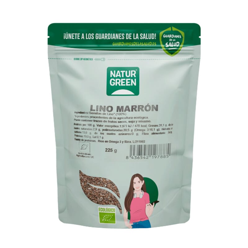 Lino Marrón Bio 225g