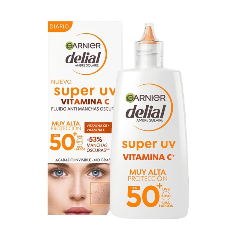 Delial Super UV Gesichts-Sonnenfluid gegen Flecken SPF50+ 40 ml