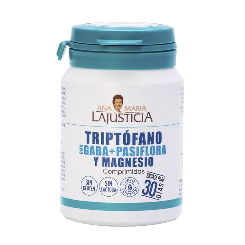 Triptófano Con Gaba + Pasiflora Y Magnesio 60 Tabs