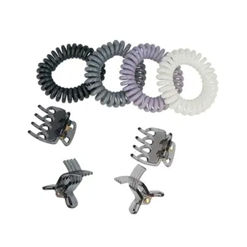 Set 4 Gomas Cable De Teléfono Y 4 Pinzas
