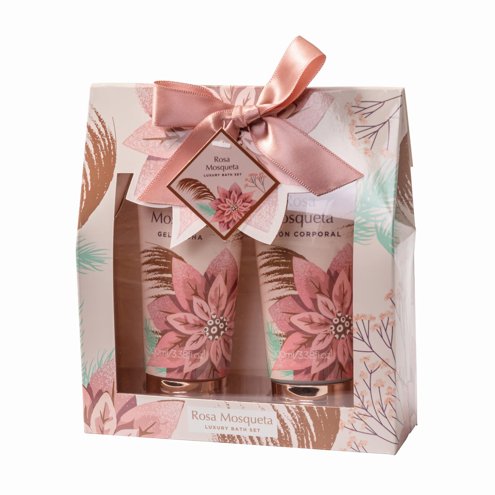 Set De Baño Rosa Mosqueta Gel Ducha 100 ml + Loción 100 ml Lote