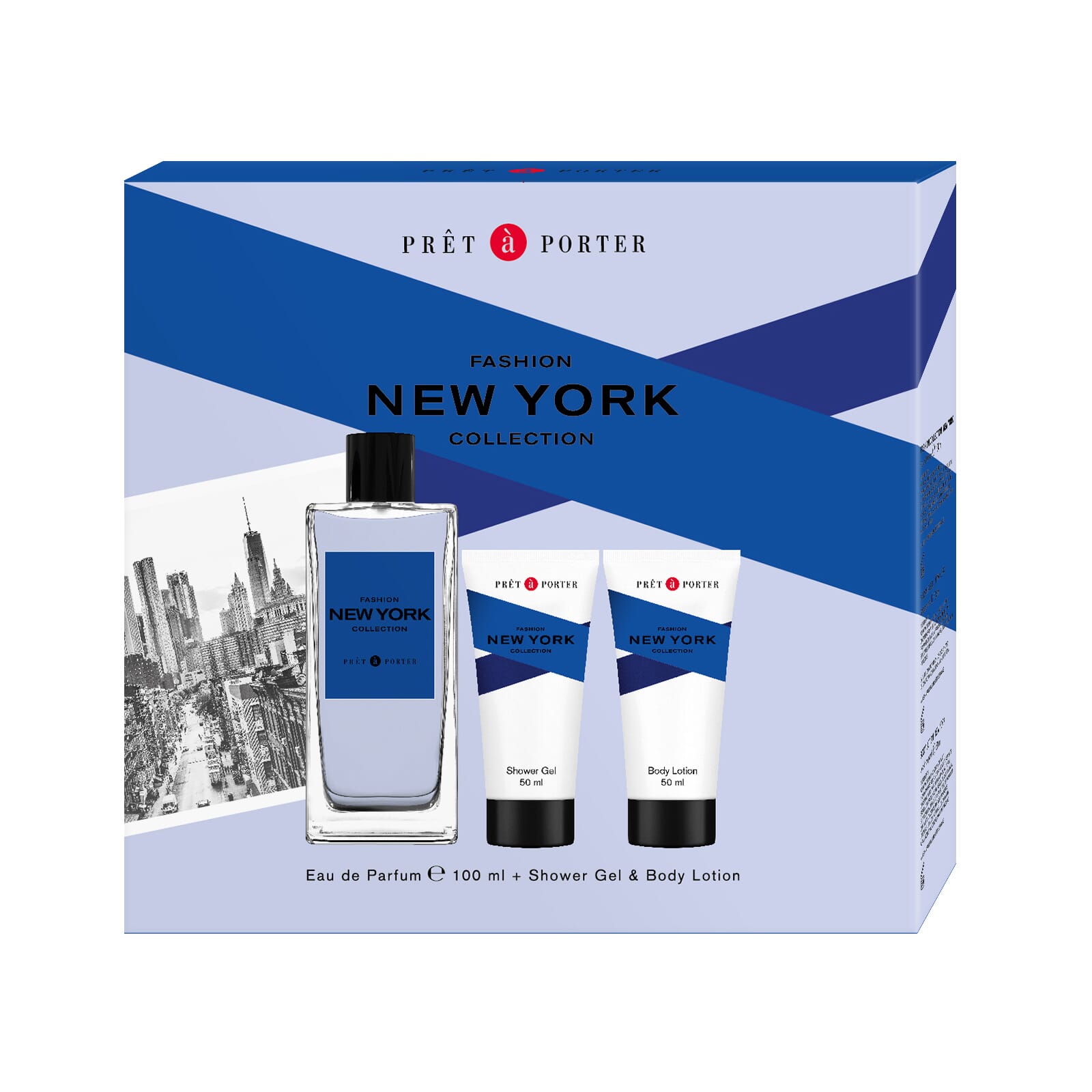 Fashion New York EDP 100 ml + Gel de Ducha 50 ml + Loción 50 ml Lote