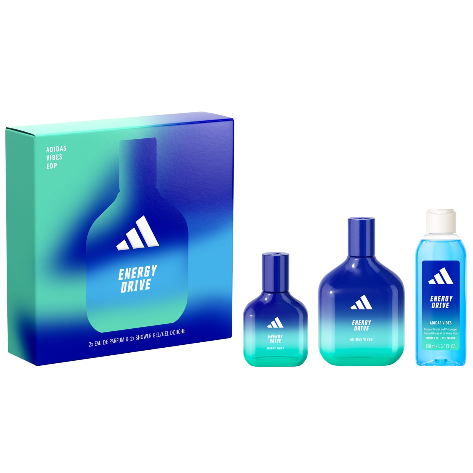 Energy Drive Vibes EDP 100 ml + EDP 30 ml + Gel de Ducha 100 ml Lote