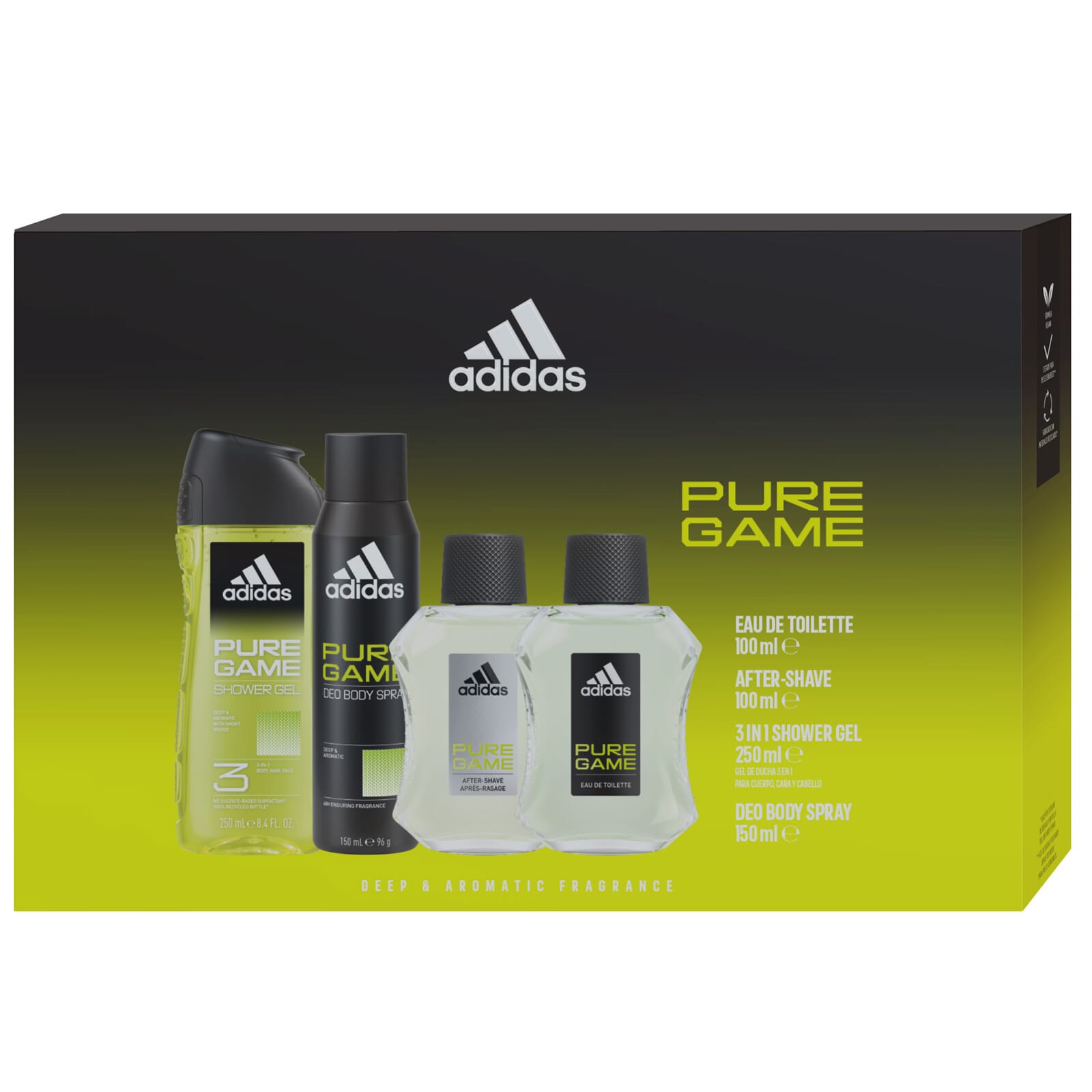 Pure Game EDT 100 ml + Aftershave + Gel de Ducha + Desodorante Lote