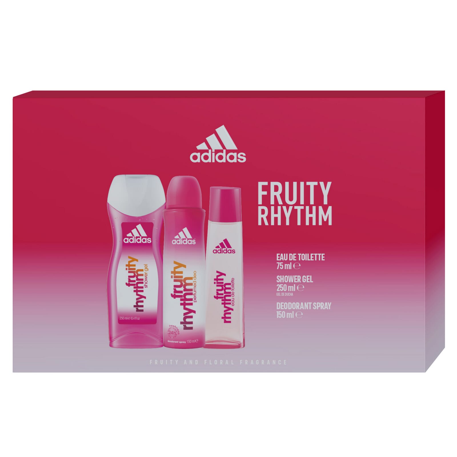 Fruity Rhythm EDT 75 ml + Gel 250 ml + Desodorante 150 ml Lote