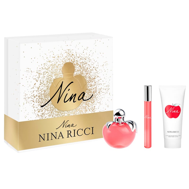 Nina EDT 50 ml + Mini EDT Roll-On 10 ml + Body Lotion 75 ml Lote