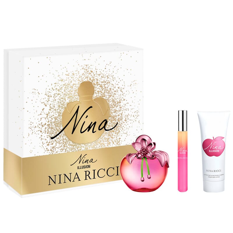 Nina Illusion EDP 80 ml + Mini EDP 10 ml +  Body Lotion 75 ml Lote