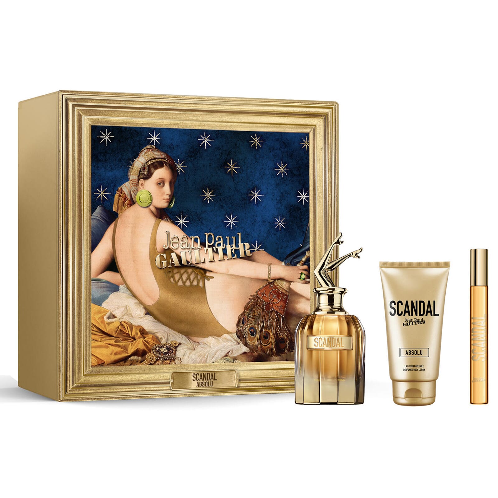 Scandal Absolu Parfum Concentré 100 ml + Mini + Loción 75 ml Lote