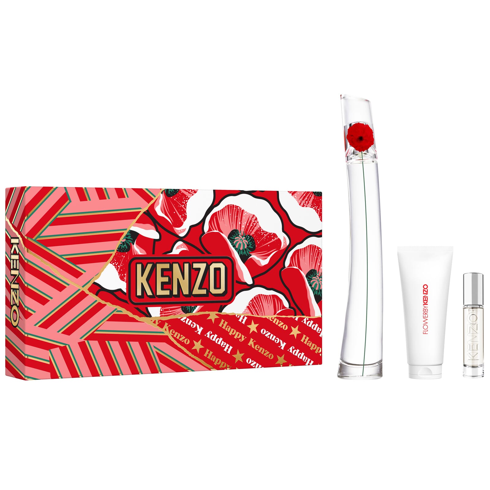 Flower By Kenzo EDP 100 ml + Mini 10 ml + Leche Corporal 75 ml Lote