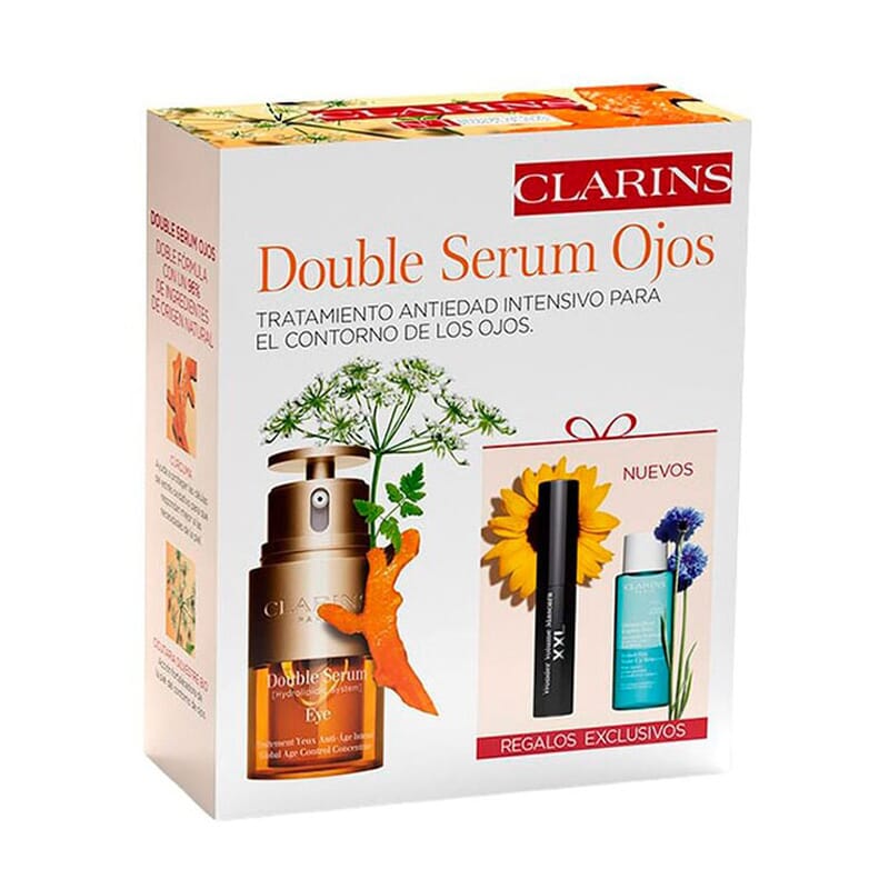 Double Augenserum 20 ml + Mini Wimperntusche + Make-up-Entferner Pack